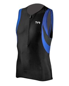 TYR Male Singlet Black/Blue
