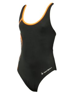 Aqua Sphere Bliss Girls Swimsuit - Black / Bright Orange Front