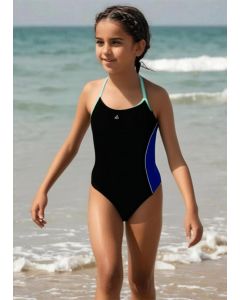 Aqua Sphere Girls Orla Swimsuit - Black/Royal Blue