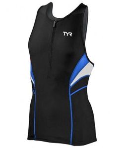 TYR Competitor Male Triathlon Tank Black/White/Blue
