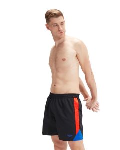 Speedo Hyper Boom Splice 16"" Watershort - Black/Volcanic Orange/True Colbalt Speedo Hyper Boom Splice 16"" Watershort - Black/Volcanic Orange/True Colbalt