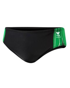 TYR Boy's Phoenix Splice Racer Briefs - Black/ Green