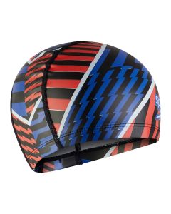Speedo Junior Pace Cap - Black / White / Watermelon