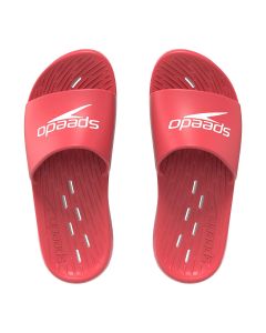 Front view of Speedo Mens Slide - Red / White