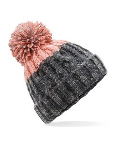 Beechfield Apres Beanie - Graphite Grey/Blush