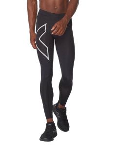 2XU Men's Aero Vent Compression Tights - Black / Silver Reflective