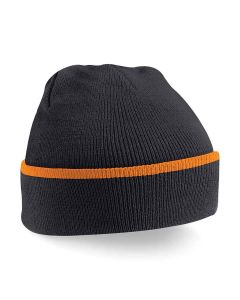 Beechfield Teamwear Beanie - Black / Orange