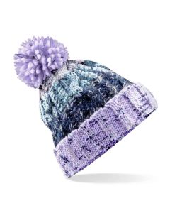 Beechfield Corkscrew Pom Pom Beanie - Lavender Fizz