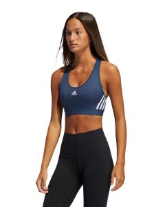 Adidas Believe This 3 Stripe Rib Bra - Crew Navy / White