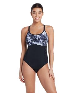 Zoggs Marble Multiway Swimsuit - Front view