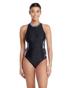 Zoggs Shimmer Zip Swimsuit - Front view