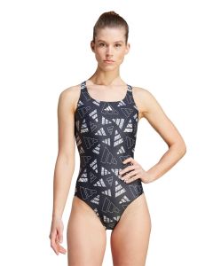 Adidas AOL Bars Swimsuit - Black/Grey Adidas AOL Bars Swimsuit - Black/Grey