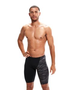 Speedo Allover V-Cut Jammer - Black/ USA Charcoal
