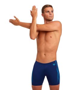 Arena Feather Swim Mid Jammer - Navy Blue