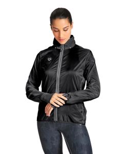 Arena Womens Slim Fit Windbreaker - Black/Silver
