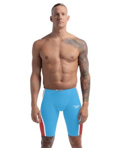 Speedo Fastskin LZR Pure Intent 2.0 High Waist Jammer - Picton Blue / Flame Red