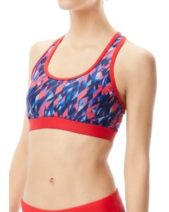TYR Womens Lyn Racerback Bikini Top - Navy/Red