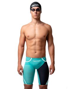 Akron Venom Hero Mens Jammers - Tiffany / Dark Blue -Front view