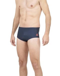 Aqua Sphere Men's Essentials 14cm Briefs - Dark Grey / Coral 