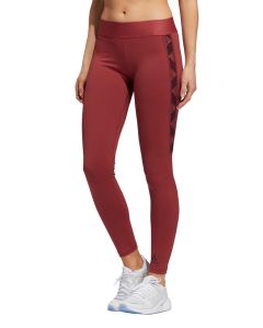 Adidas Alphaskin Badge Of Sport Logo Tights - Legacy Red / Maroon