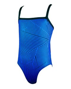 Finis Girl's Maze Skinback Swimsuit - Blue