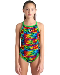Turbo Girl's Colourful Swimsuit - Multicoloured