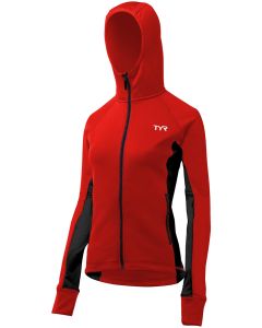 TYR Women's Alliance Victory Warm Up Jacket - Red/Black