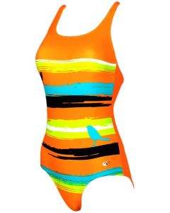 Yingfa Girls 1377-1 Stripe Swimsuit