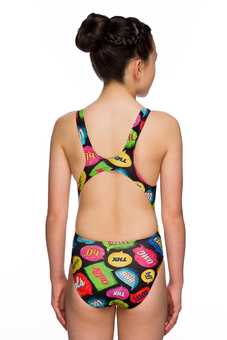 Maru Girls TXT Pacer Auto Back Swimsuit