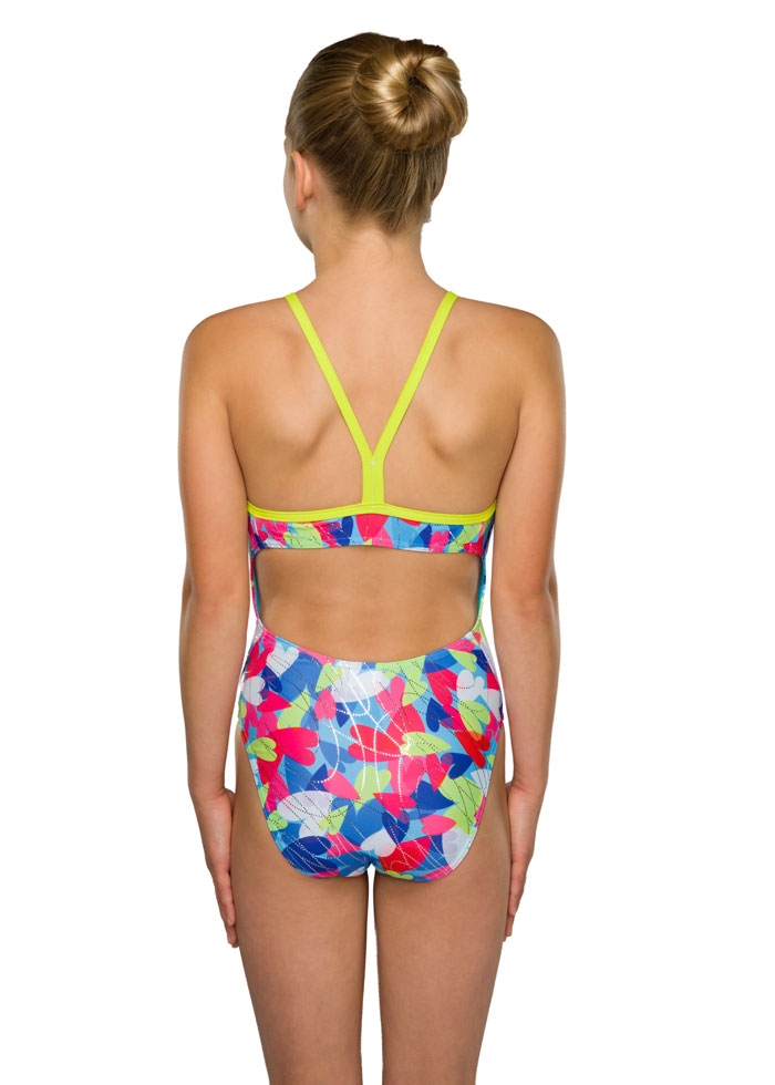 Maru Girls Puzzled Hearts Swimsuit 