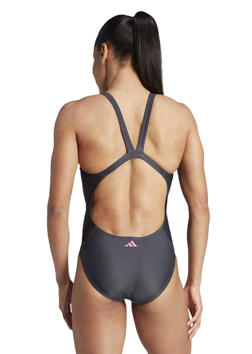 Adidas Big Bars Swimsuit - Carbon / Pink