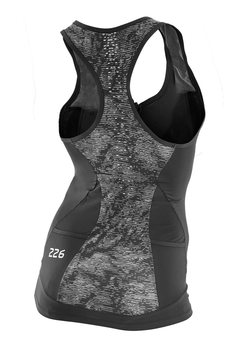 Orca Women's 226 Perform Singlet - Black/ Orange
