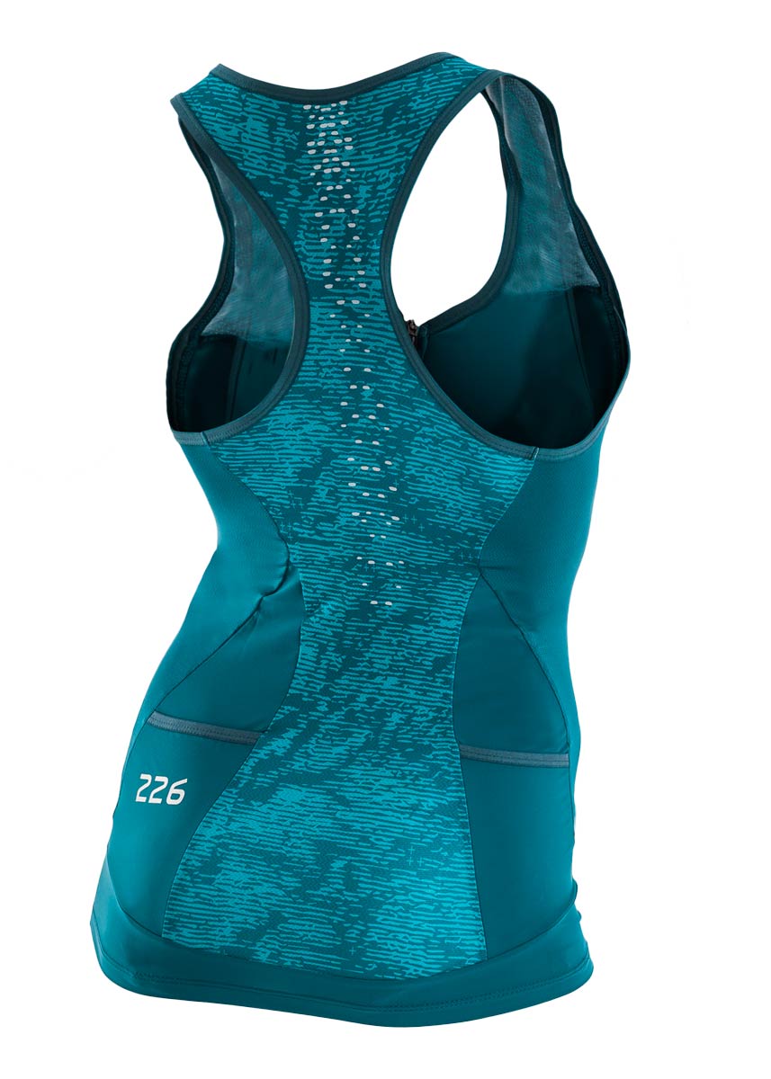 Orca Women's 226 Perform Singlet- Aquamarine/ Navy