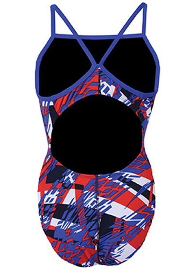 Dolfin Girls Zephyr Swimsuit - Red / White / Blue