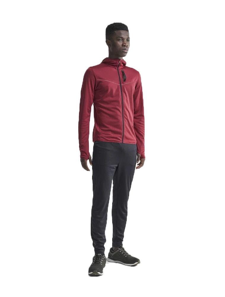 Craft Eaze Full Zip Sweat Hood Jacket - Red