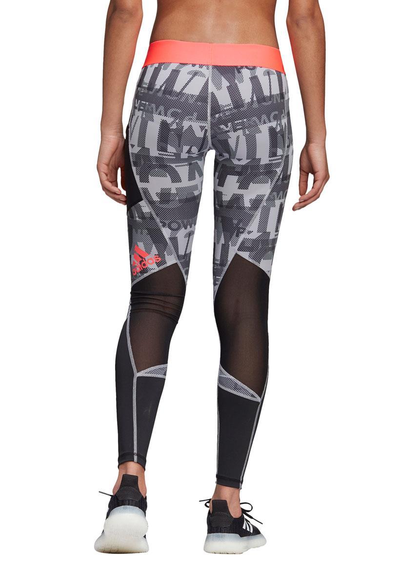 Adidas Alphaskin Tight - Glory Grey / Print / Signal Pink