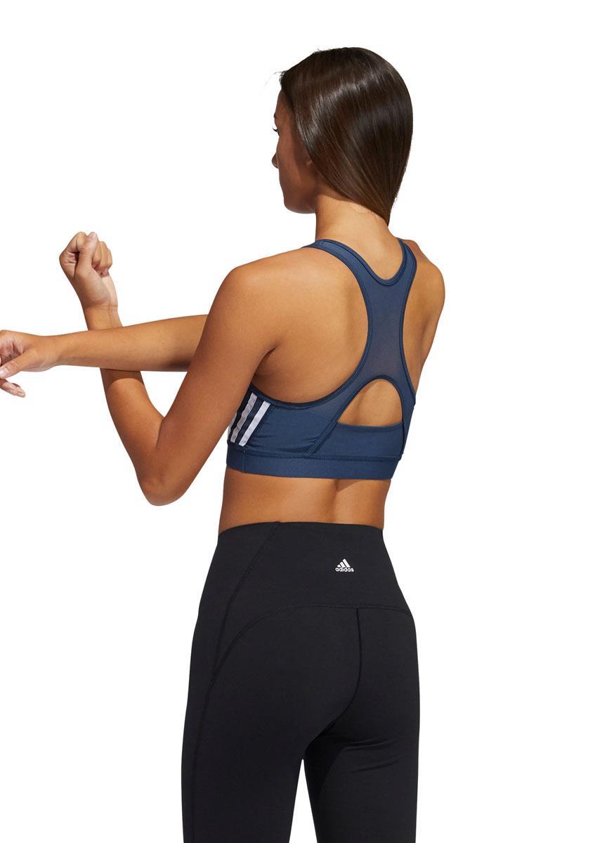 Adidas Believe This 3 Stripe Rib Bra - Crew Navy / White