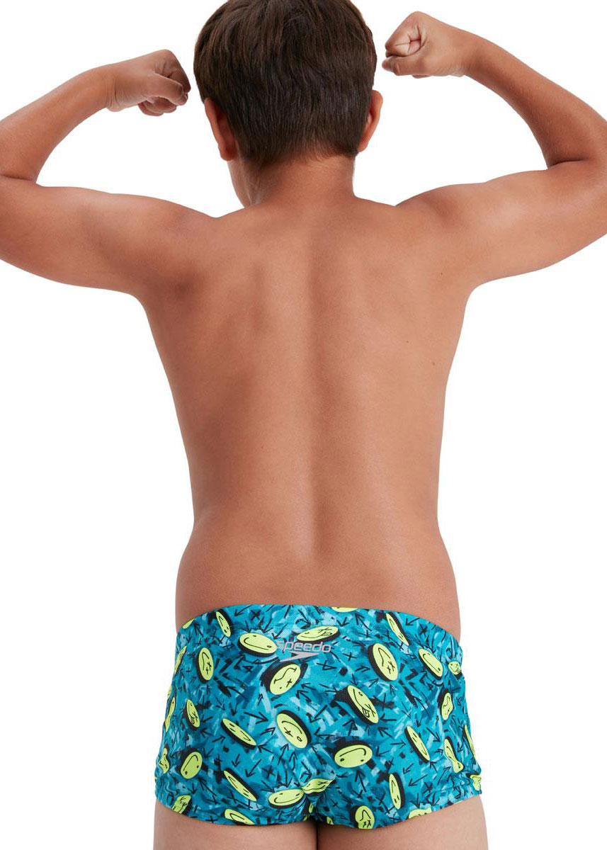 Speedo Boy's Smileys 13cm Brief - Adriatic/ Yellow/ Nordic Tea