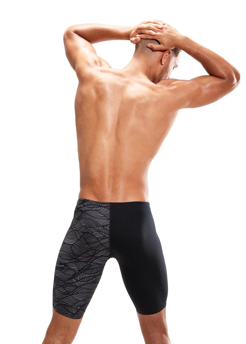 Speedo Allover V-Cut Jammer - Black/ USA Charcoal