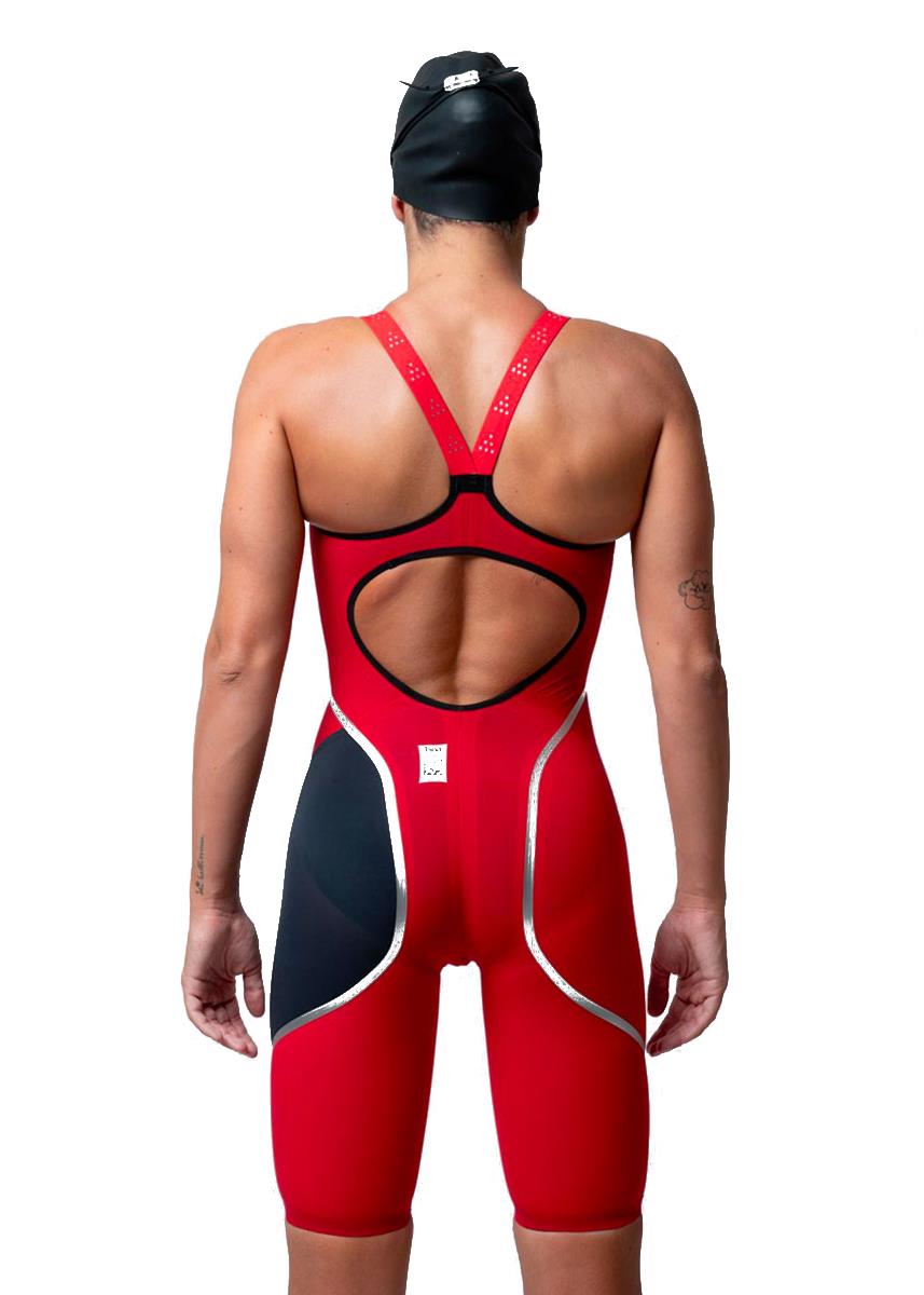Akron Venom Hero Womens Openback Kneesuit - Red / Dark Blue