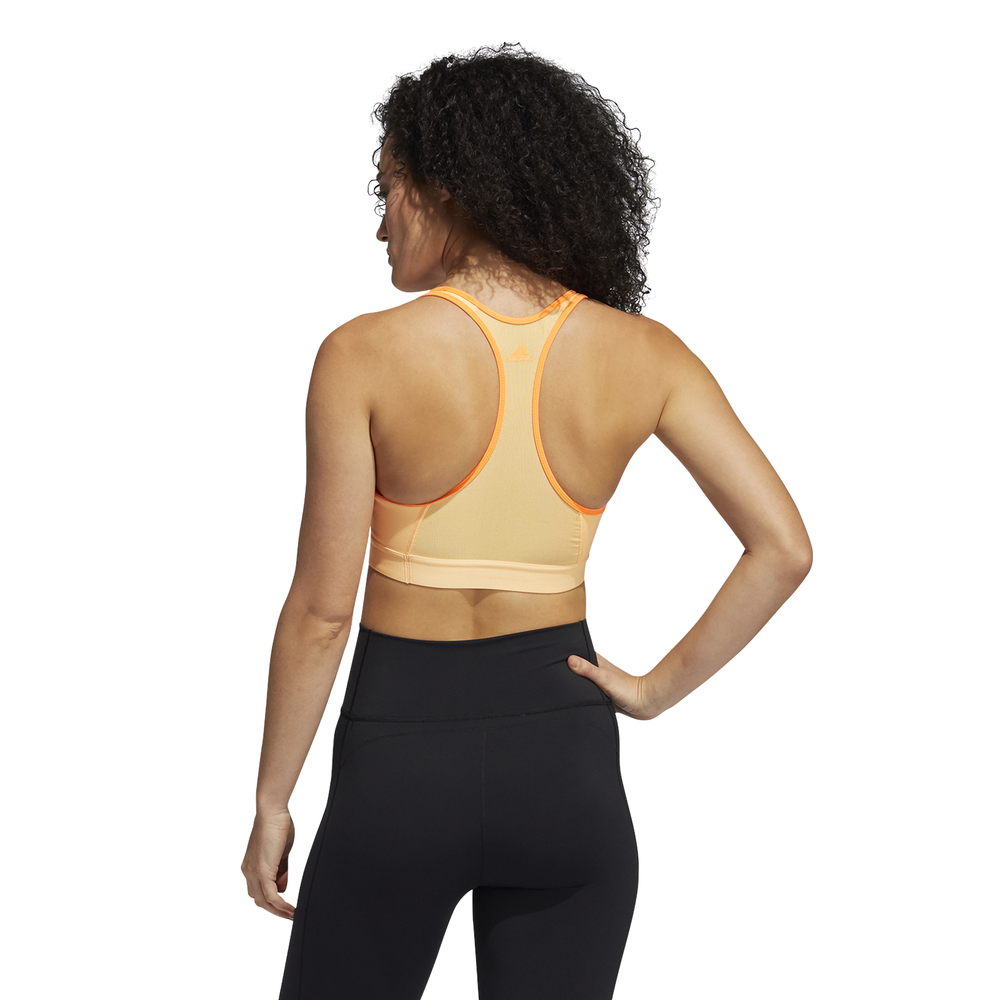 Adidas Women's DRST 3 BAR Workout Bra - Orange