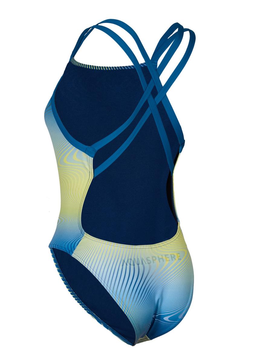 Aqua Sphere Essential Open Back Swimsuit - Lightning Wave