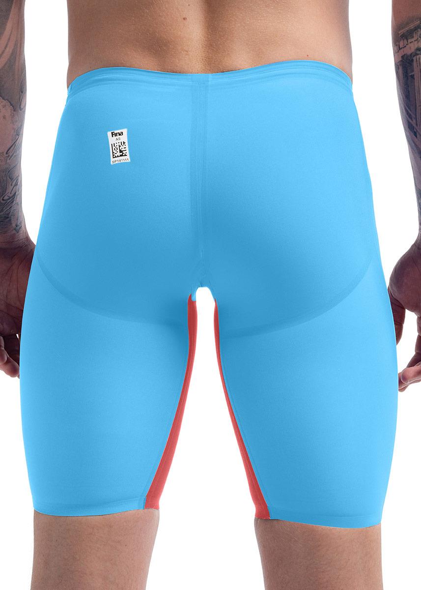 Speedo Fastskin LZR Pure Valor 2.0 High Waisted Jammer - Picton Blue / Flame Red