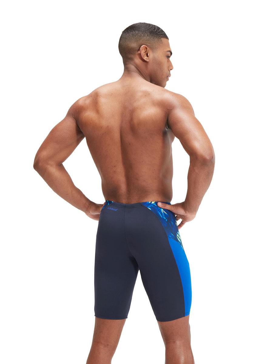 Speedo Mens ECO END+ Splice Jammer - True Navy/True Cobalt/Hypersonic Blue/Lemon Drizzle