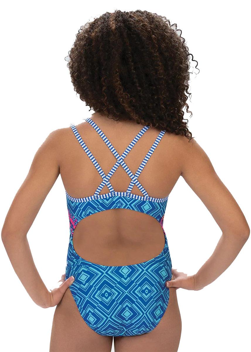 Uglies Colour Clash Keyhole back Swimsuit