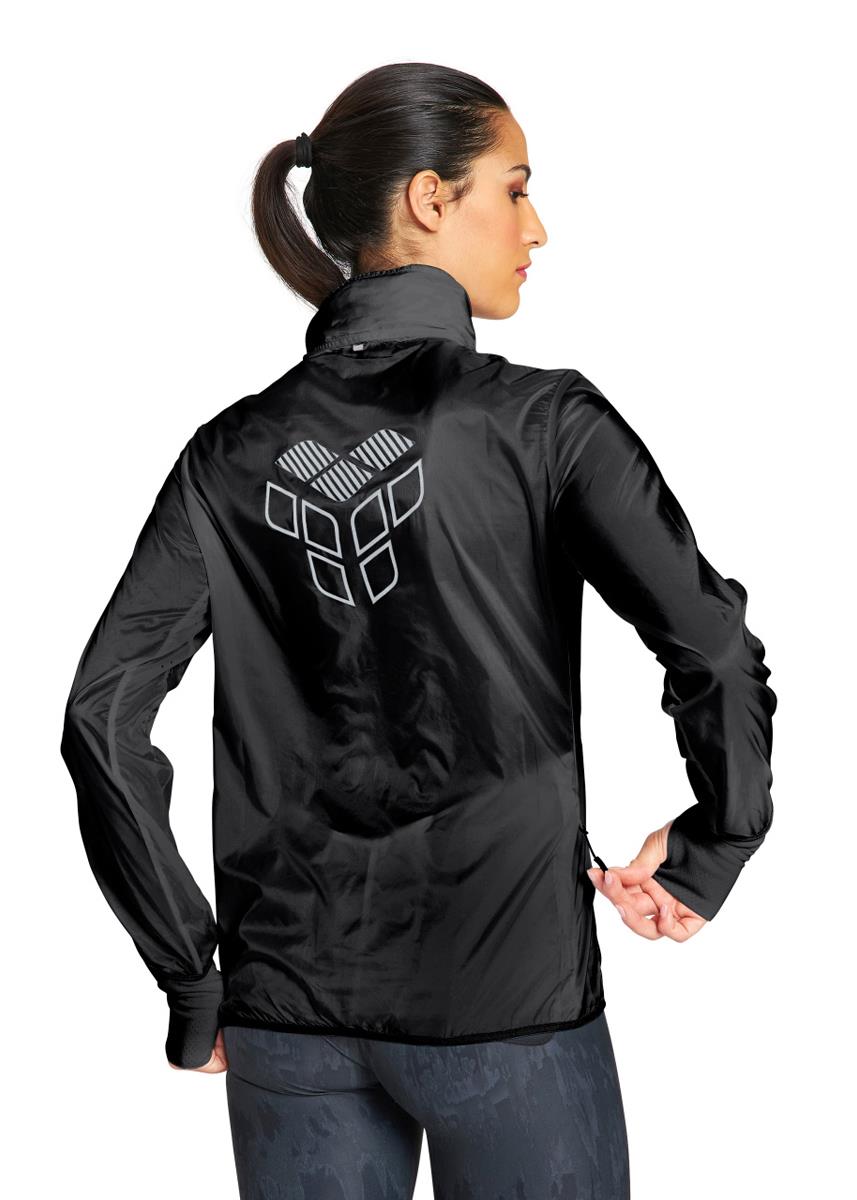 Arena Womens Slim Fit Windbreaker - Black/Silver