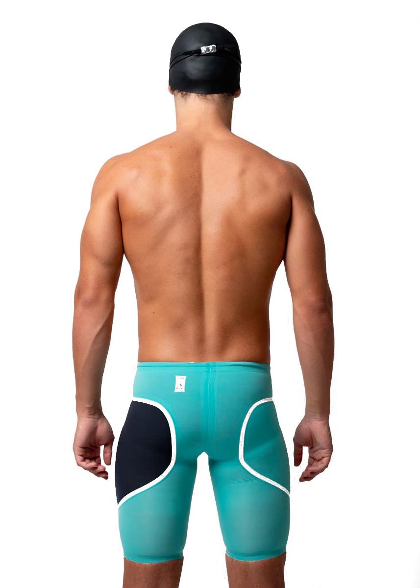 Akron Venom Hero Mens Jammers - Tiffany / Dark Blue -Front view