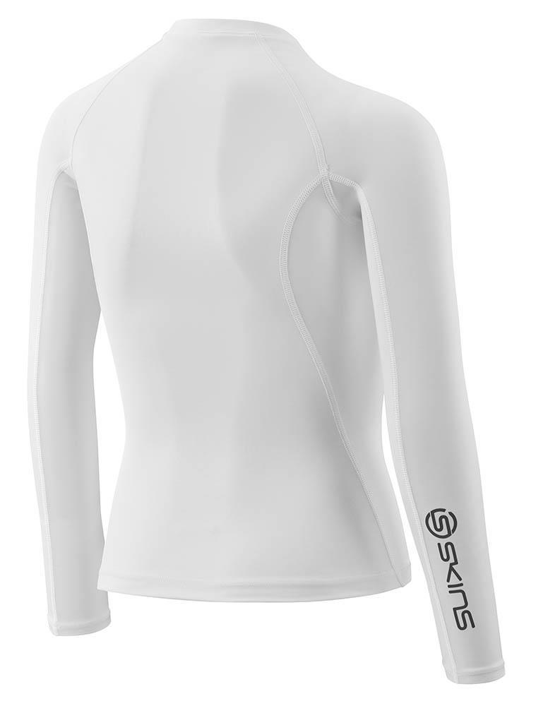 SKINS Series-1 Youth Long Sleeve Top - White