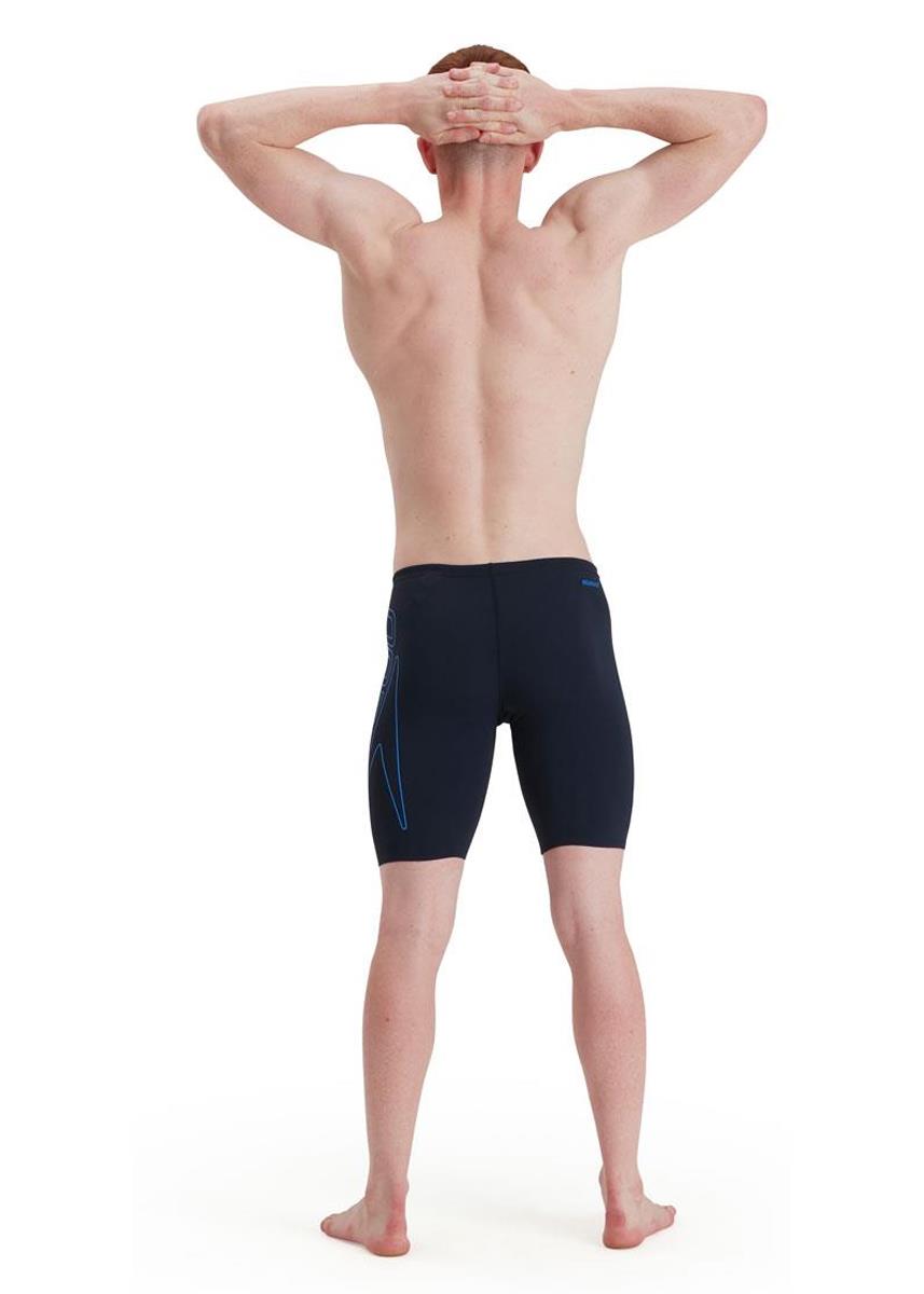 Speedo Boom Logo Placement Jammer - True Navy/ Bondi Blue