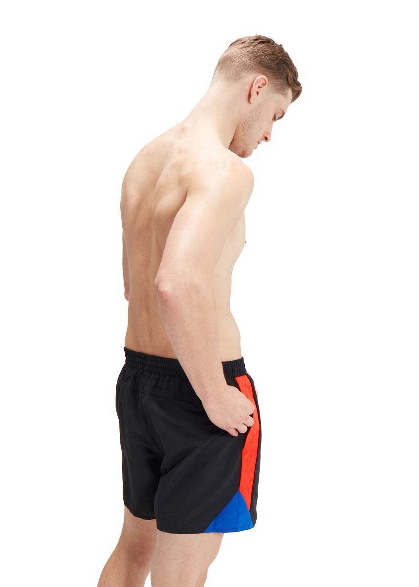 Speedo Hyper Boom Splice 16"" Watershort - Black/Volcanic Orange/True Colbalt